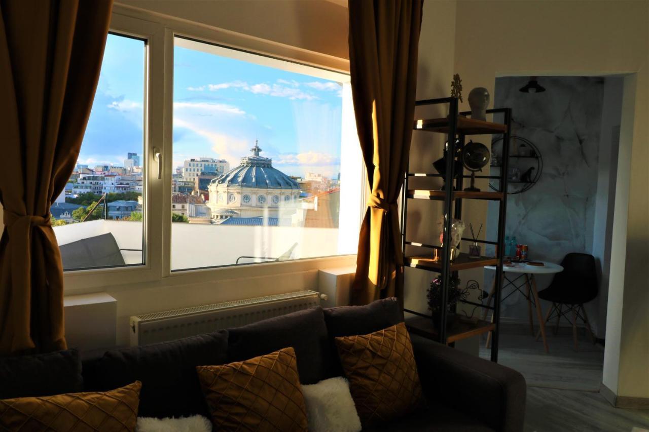 Athenee Palace Apartment - Panoramic View Terrace & Balcony - Free Minibar Bükreş Dış mekan fotoğraf